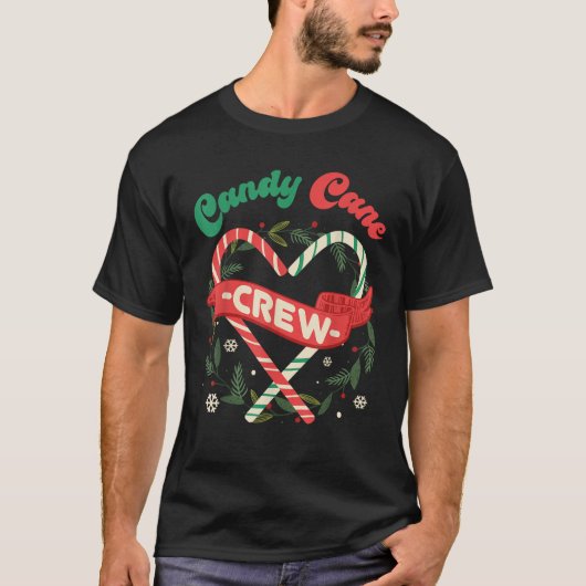 Candy Cane Crew Family Christmas Squad Matching Ca T-Shirt (Vorderseite)