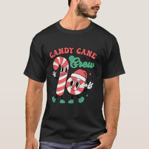 Candy Cane Crew Funny Candy Santa Retro Weihnachte T-Shirt