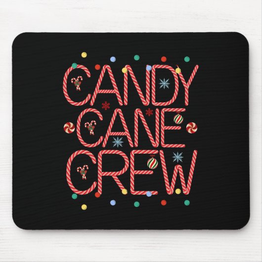 Candy Cane Crew Funny Christmas Candy Cane Lover X Mousepad (Vorne)