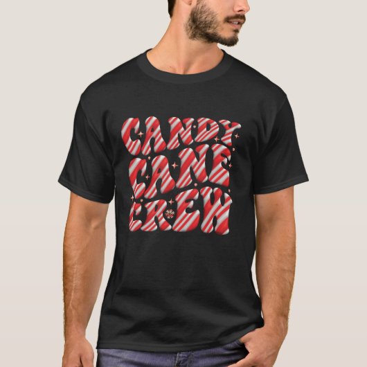 Candy Cane Crew Funny Christmas Candy Cane Lover X T-Shirt (Vorderseite)