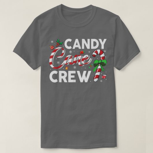 Candy Cane Crew Funny Christmas Candy Lover Ugly S T-Shirt (Design vorne)