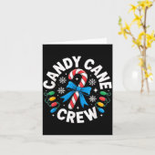 Candy Cane Crew Funny Christmas Candy Lover X-mas Karte (Gelbe Blume)