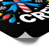 Candy Cane Crew Funny Christmas Candy Lover X-mas Poster (Ecke)