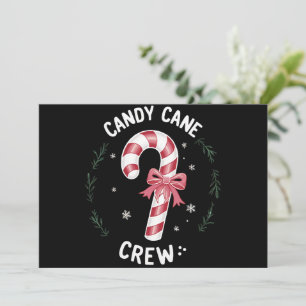 Candy Cane Crew Funny Christmas Candy Lover Xmas Feiertagskarte