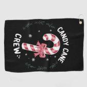 Candy Cane Crew Funny Christmas Candy Lover Xmas Golfhandtuch (Horizontal)