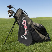 Candy Cane Crew Funny Christmas Candy Lover Xmas Golfhandtuch (Gras)