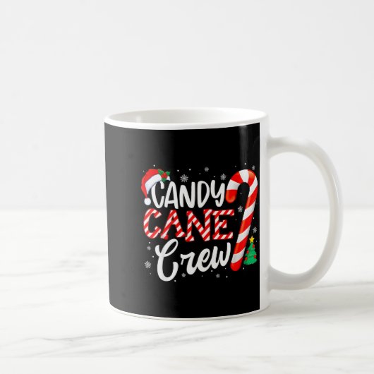 Candy Cane Crew Funny Christmas Candy Lover Xmas Kaffeetasse (Rechts)