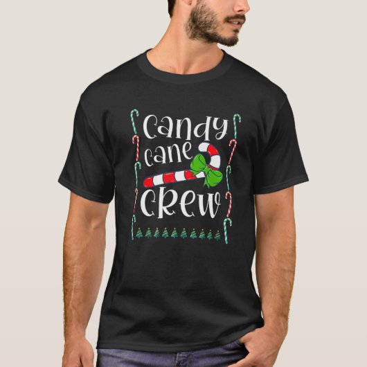 Candy Cane Crew Funny Christmas Candy Lover Xmas L T-Shirt (Vorderseite)