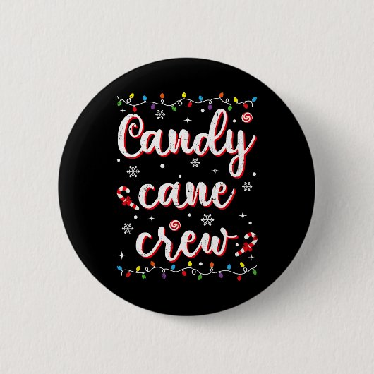 Candy Cane Crew Funny Christmas Candy Lover Xmas P Button (Vorderseite)