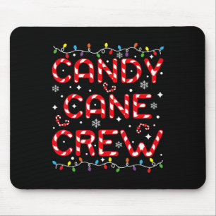 Candy Cane Crew Funny Christmas Candy Lover Xmas P Mousepad