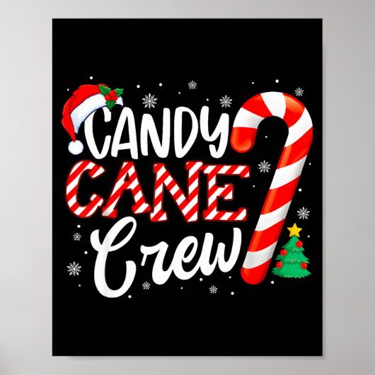Candy Cane Crew Funny Christmas Candy Lover Xmas  Poster (Vorne)