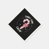 Candy Cane Crew Funny Christmas Candy Lover Xmas Serviette (Ecke)