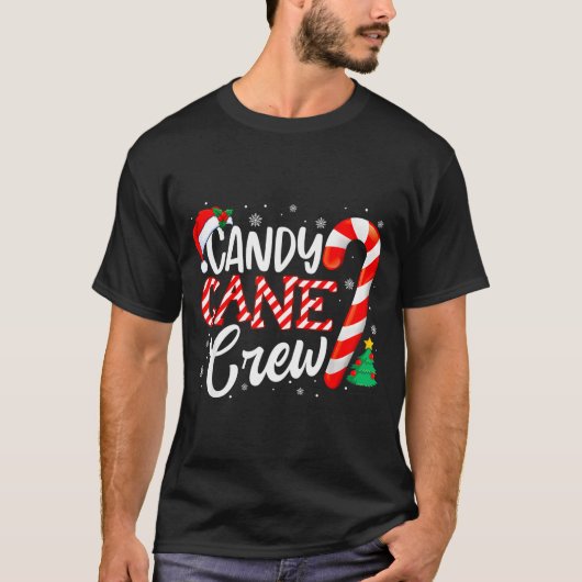 Candy Cane Crew Funny Christmas Candy Lover Xmas  T-Shirt (Vorderseite)