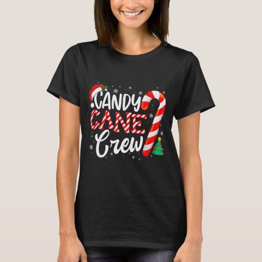 Candy Cane Crew Funny Christmas Candy Lover Xmas  T-Shirt (Vorderseite)