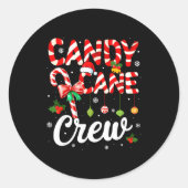 Candy Cane Crew Funny Christmas Holiday Family Men Runder Aufkleber (Vorderseite)