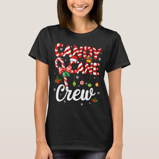 Candy Cane Crew Funny Christmas Holiday Family Men T-Shirt (Vorderseite)