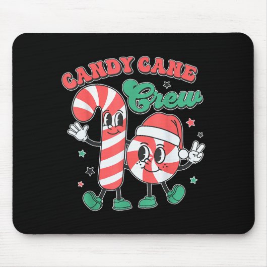 Candy Cane Crew - Funny Christmas Holiday Men Wome Mousepad (Vorne)
