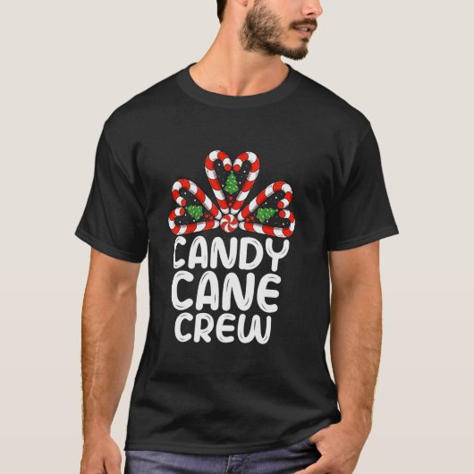 Candy Cane Crew Funny Matching Christmas Candy Lov T-Shirt (Vorderseite)