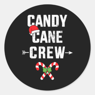 Candy Cane Crew für Weihnachten und Cousin Weihnac Runder Aufkleber