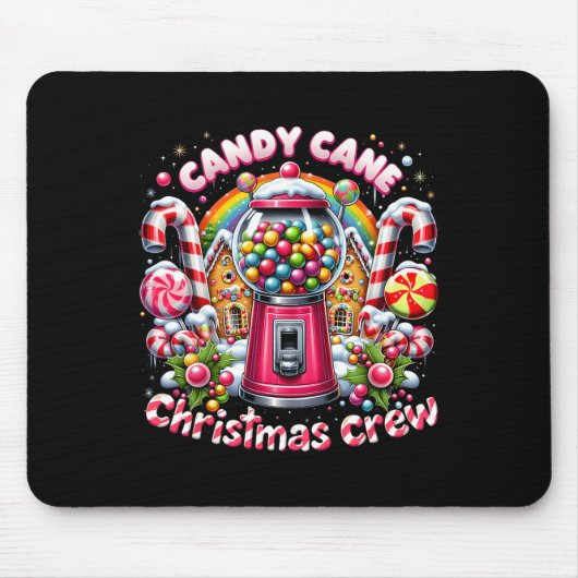 Candy Cane Crew House Candy Sicherheit kann Mousepad (Vorne)
