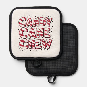 Candy Cane Crew Liebhaber Weihnachten Xmas Pyjama Topflappen