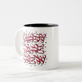 Candy Cane Crew Lover Christmas Weihnachten Weihna Zweifarbige Tasse (Vorderseite Links)