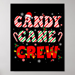 Candy Cane Crew Lustige Weihnachtsfeiertage Famili Poster