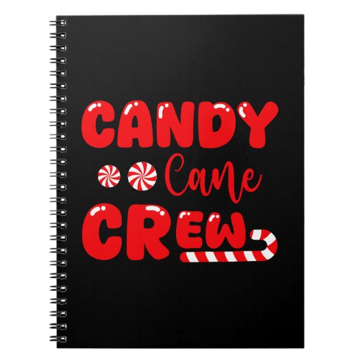 Candy Cane Crew Matching Family Candy Lover Notizblock (Vorderseite)