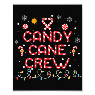 Candy Cane Crew Passende Familie Candy Liebhaber Fotodruck