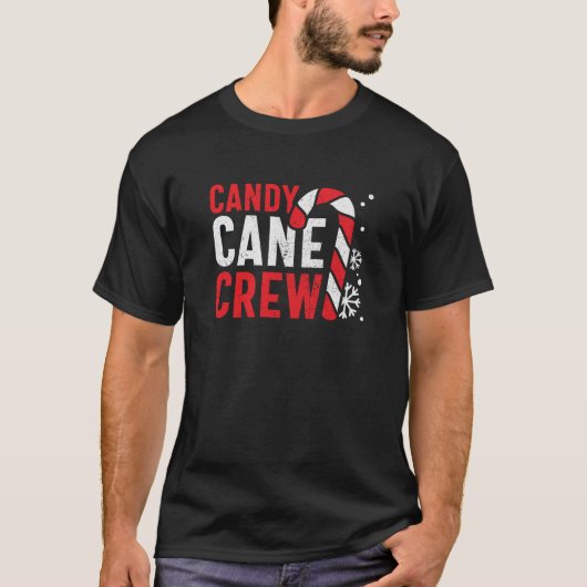 Candy Cane Crew Peppermint Funny Christmas Xmas Pa T-Shirt (Vorderseite)