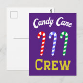 Candy Cane Crew Postkarte (Vorne/Hinten)