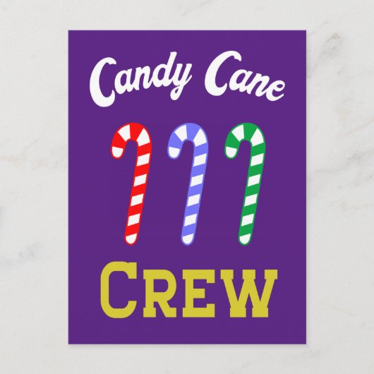 Candy Cane Crew Postkarte (Vorderseite)
