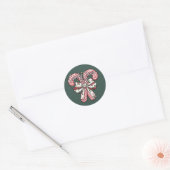 Candy Cane Crew Preppy Christmas Holiday Runder Aufkleber (Umschlag)