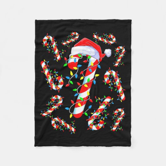 Candy Cane Crew Red And White Santa Funny Christma Fleecedecke (Vorderseite)