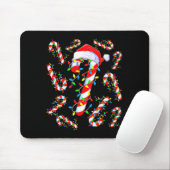 Candy Cane Crew Red And White Santa Funny Christma Mousepad (Mit Mouse)