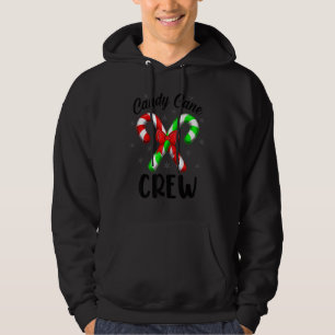 Candy Cane Crew Rot und Grün Bow X Mas Matching Hoodie