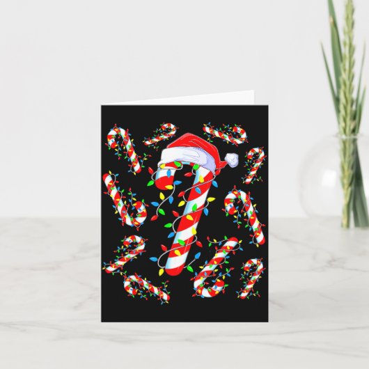 Candy Cane Crew Rot Und Weißer Santa Lustiger Chri Karte (Vorderseite)