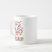 Candy Cane Crew Santa Lover Family Christmas Light Kaffeetasse (Vorderseite Links)