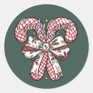 Candy Cane Crew schicker Weihnachtsurlaub  Runder Aufkleber