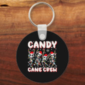 Candy Cane Crew Skeleton Christmas Candy Lover Xma Schlüsselanhänger (Vorderseite)