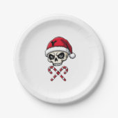 Candy Cane Crew Skull Christmas 2025 Funny Men Boy Pappteller (Vorderseite)