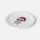 Candy Cane Crew Skull Christmas 2025 Funny Men Boy Pappteller (Schrägansicht)