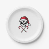 Candy Cane Crew Skull Christmas 2025 Funny Men Boy Pappteller (Vorderseite)
