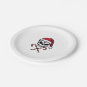 Candy Cane Crew Skull Christmas 2025 Funny Men Boy Pappteller (Schrägansicht)