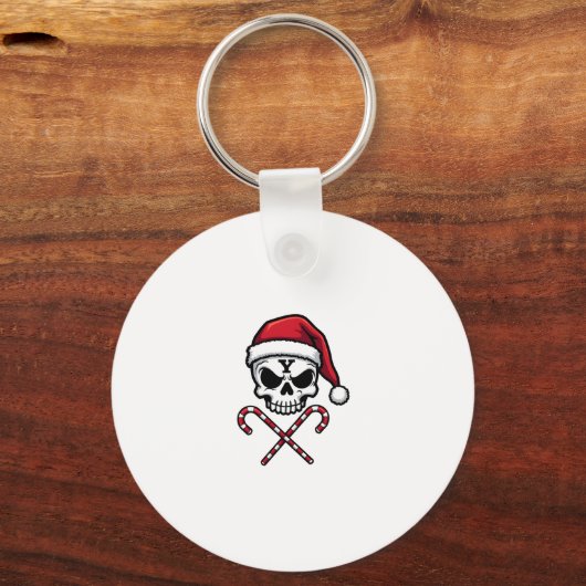 Candy Cane Crew Skull Christmas 2025 Funny Men Boy Schlüsselanhänger (Vorderseite)
