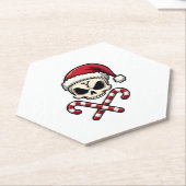 Candy Cane Crew Skull Christmas 2025 Funny Men Boy Untersetzer (angewinkelt)