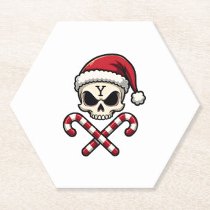 Candy Cane Crew Skull Christmas 2025 Funny Men Boy Untersetzer