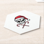 Candy Cane Crew Skull Christmas 2025 Funny Men Boy Untersetzer (angewinkelt)