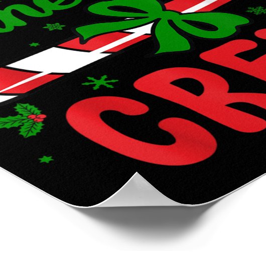 Candy Cane Crew Tester Lovers Taster Group Funny C Poster (Ecke)