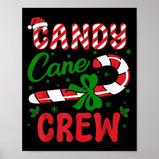 Candy Cane Crew Tester Lovers Taster Group Funny C Poster (Vorne)